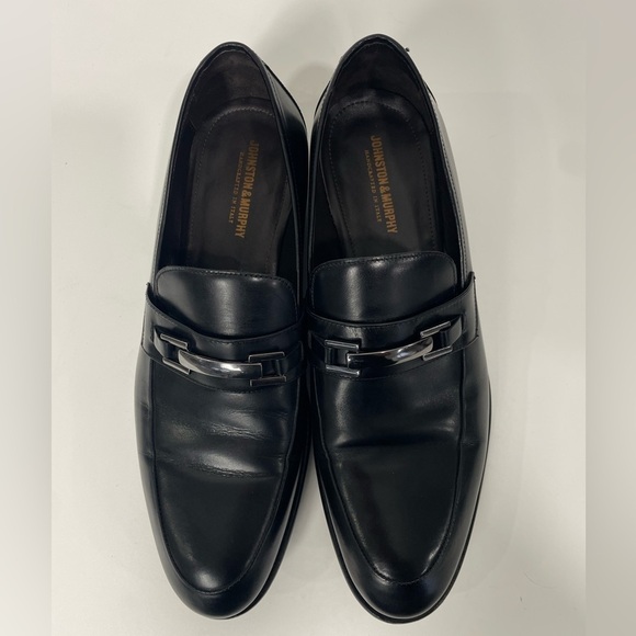 Johnston & Murphy Black Leather Loafers main image 5
